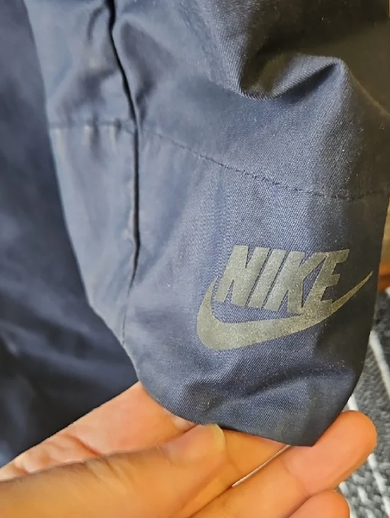 Nike Women’s Navy Draped Trench Coat Sz Large With Large Pockets - Picture 4 of 6